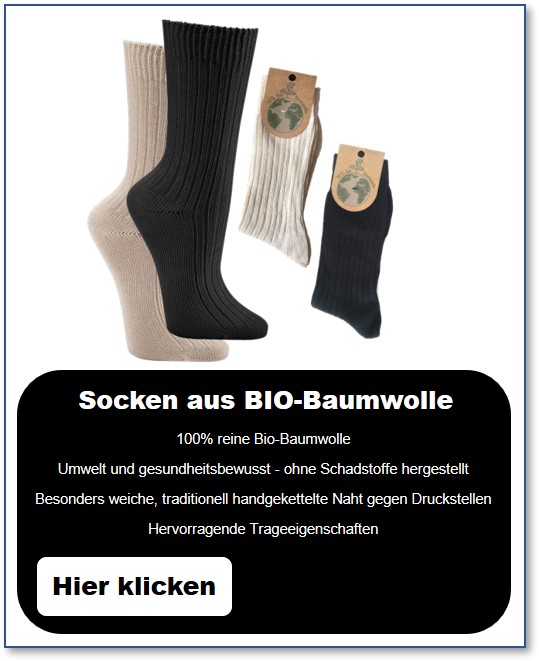 Socken aus BIO-Baumwolle