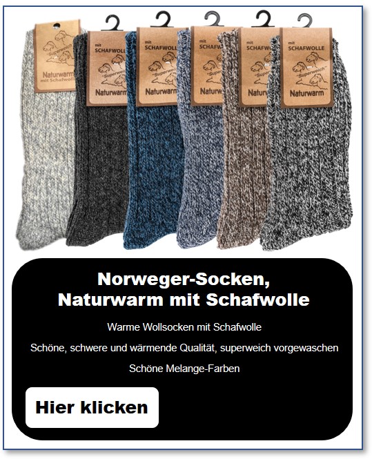Norweger Socken mit Schafwolle für Herren