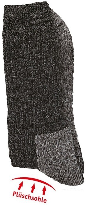 Arbeitssocken mit Schafwolle, Gr. 47-49, Grau