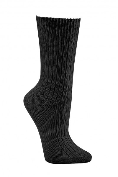 Socken aus BIO-Baumwolle für Damen und Herren, Gr. 43-46, Schwarz