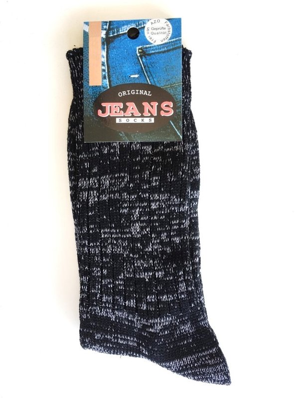 Jeans Socken, Größe 43-46, Schwarzmelange