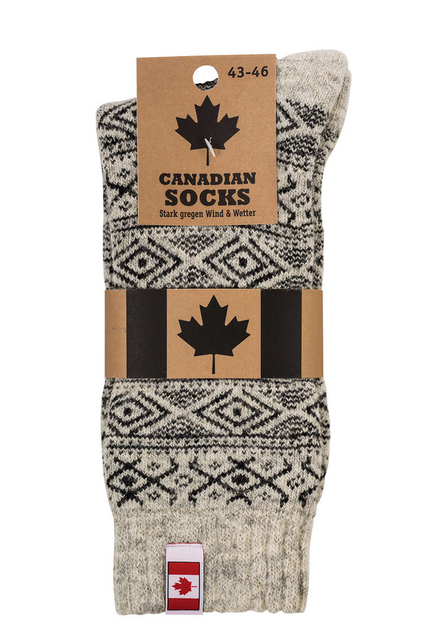 "Canadian Socks" THERMO-Wollsocken, Gr. 39-42, Schwarz