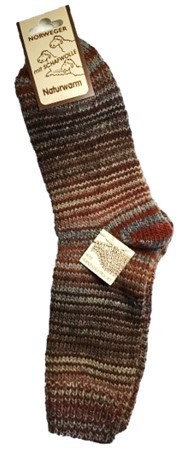 Wollsocken "wie handgemacht" - Skandinavien-Style, Größe 43-46, Rost