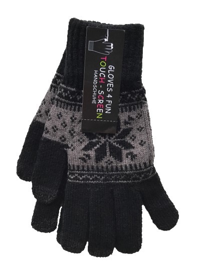 Smartphone-Handschuhe mit Norweger-Design, ONE-SIZE