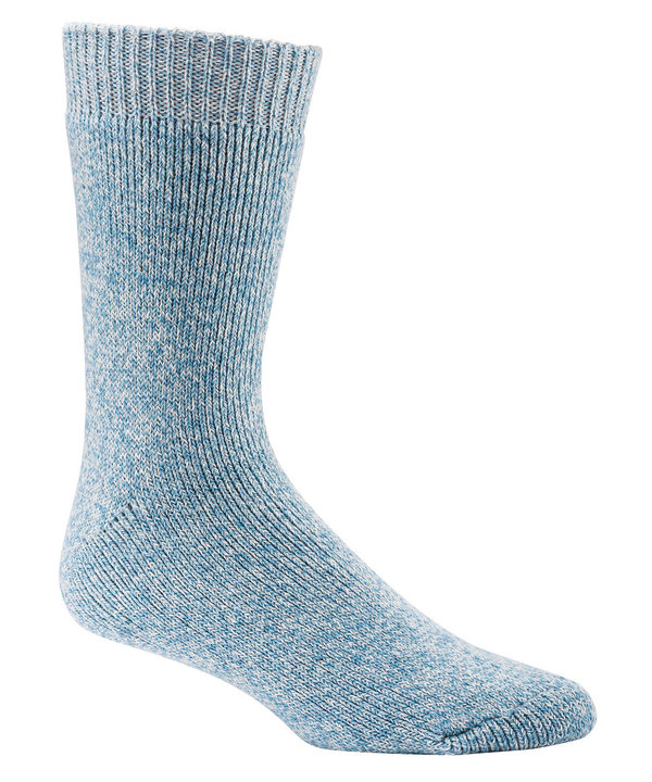 Vollplüsch Damen THERMO-Socken mit Wolle, Gr. 35-38, Hellblau