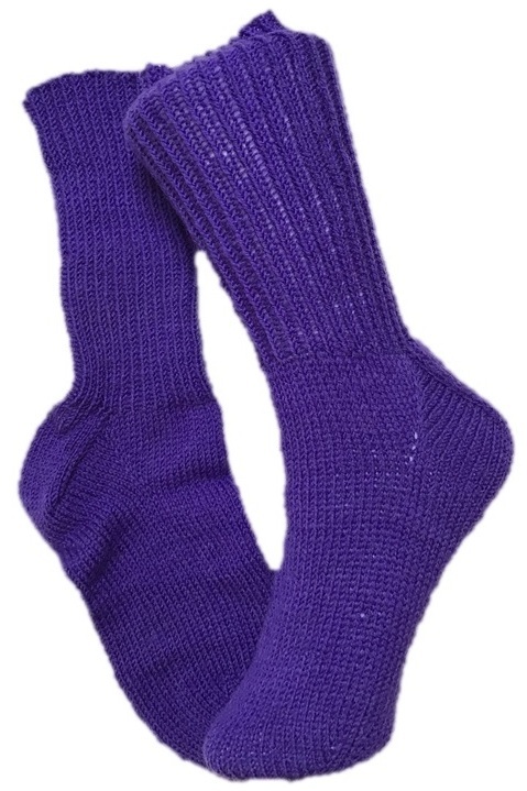 Handgestrickte Socken, 2. Wahl, Gr. 37/38, Lila