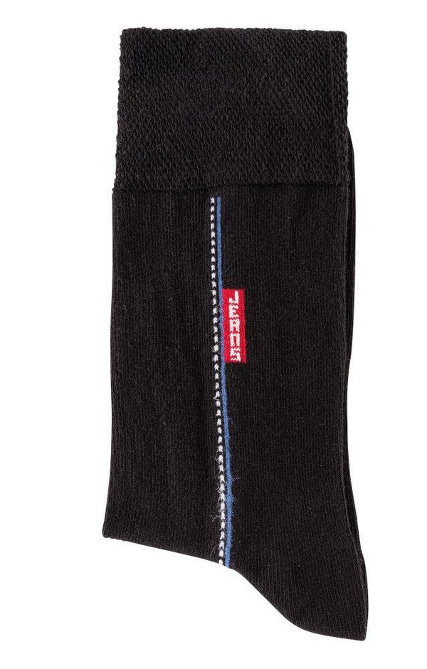 Herrensocken Motiv-Socken, Größe 39-42, Schwarz