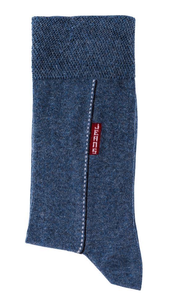 Herrensocken Motiv-Socken, Größe 39-42, Jeansblau