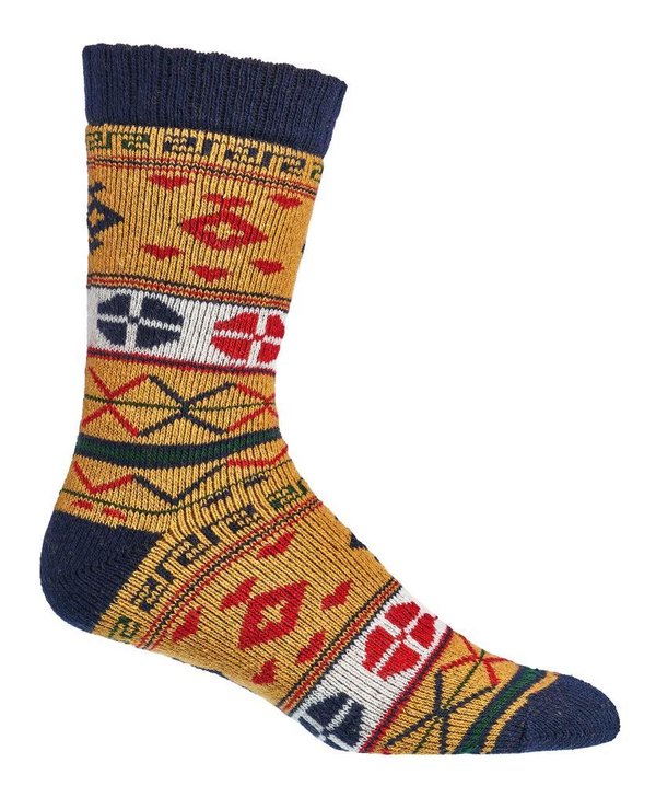 Hygge Socken mit Wolle, Gr. 43-46, Senf