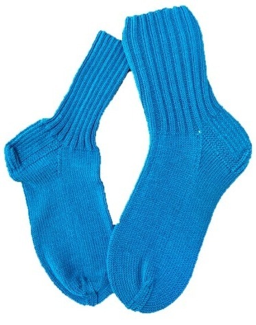 Handgestrickte Socken, Gr. 38/39, Grün