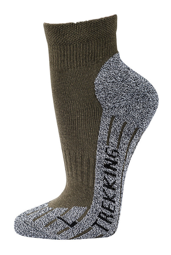 Kurzschaft COOLMAX® Trekking-Socken, Größe 39-42, Khaki
