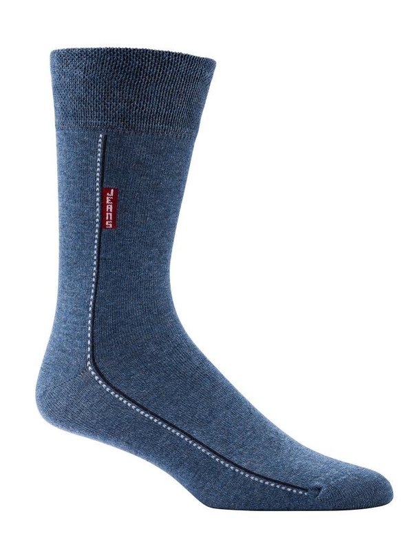 Herrensocken Motiv-Socken, Größe 39-42, Rauchblau