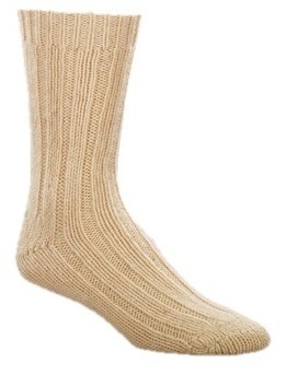 100% "Virgin Wool" Socken, Gr. 35-38, Natur