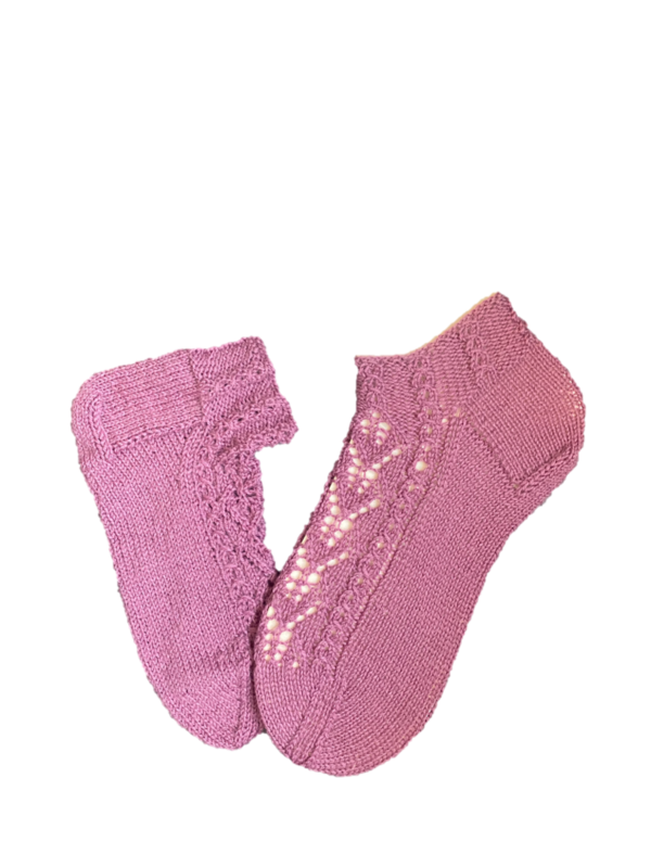 Handgestrickte Socken, Sneaker,  Gr. 37/38, Rosa