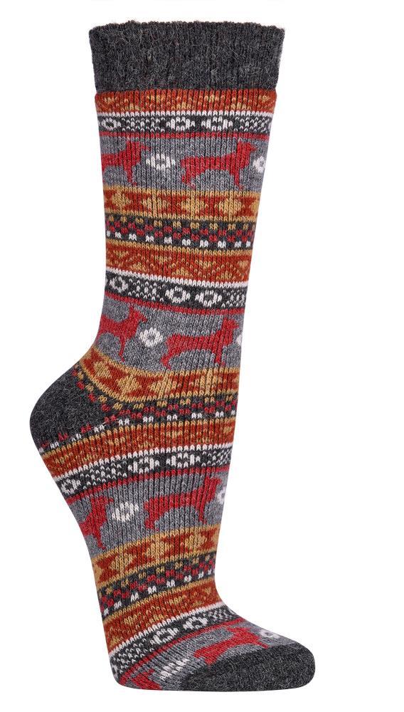 Socken "Peru" Mit Merino- und Alpakawolle, Gr. 39-42, Grau
