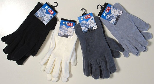 Fleece-Handschuhe, unisex, Gr. S, Hellgrau