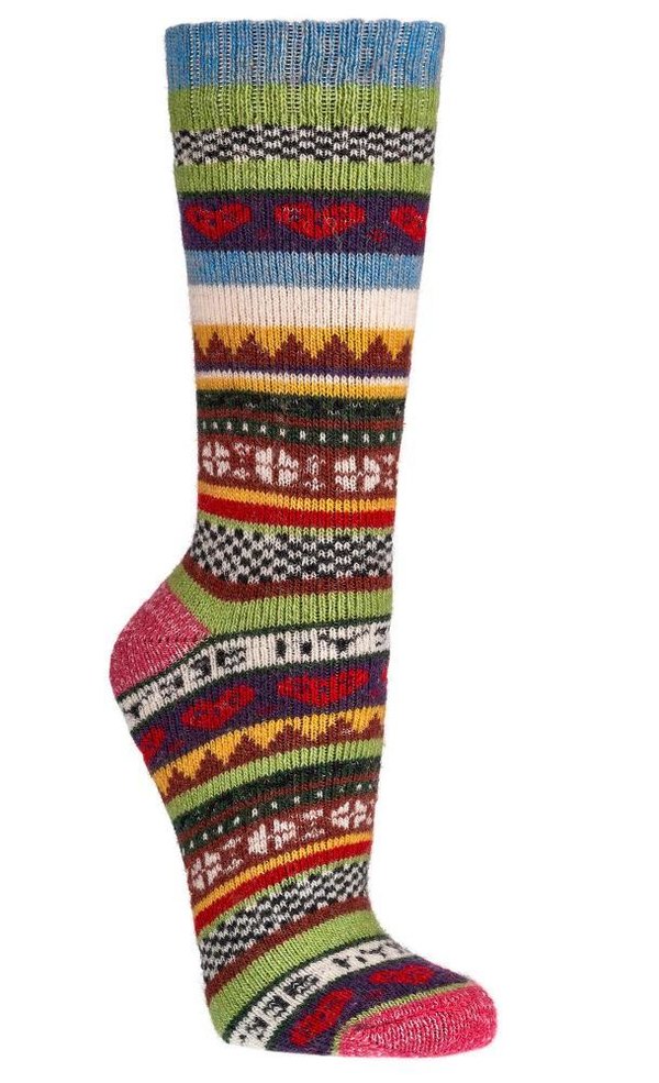 THERMO-Hygge-Socken "Wolle", Gr. 39-42, Lila/Bunt