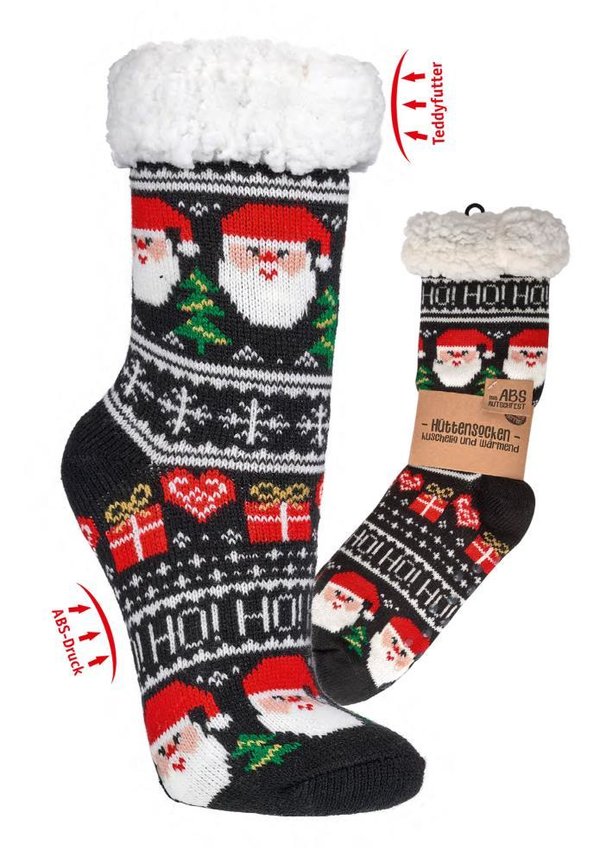 Unisex Hütten-Socken "Weihnachten", ABS-Druck, ONE SIZE Damen