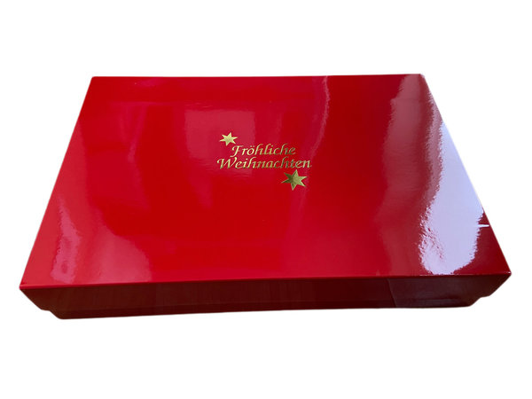Geschenkbox "Fröhliche Weihnachten", Rot