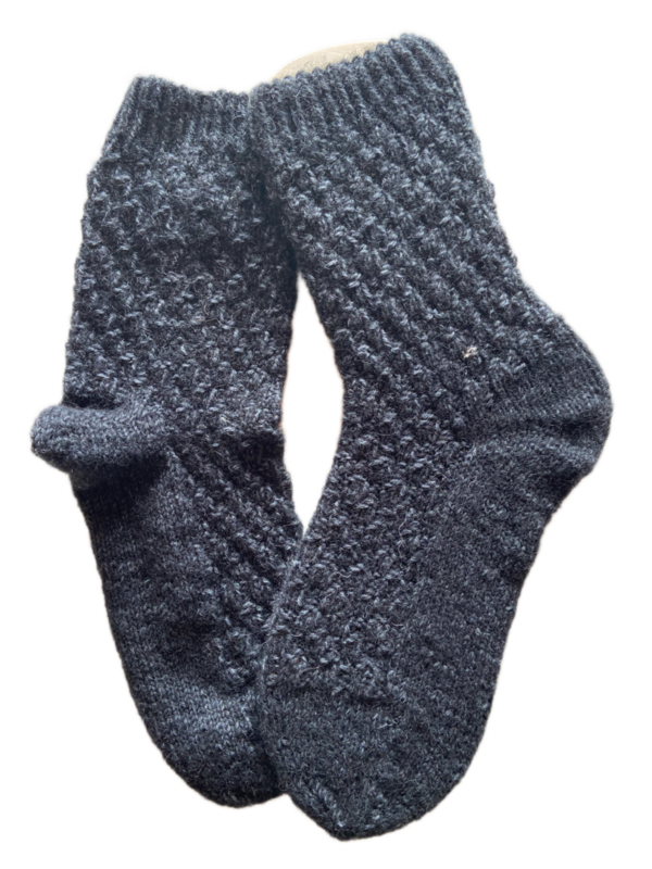 Handgestrickte Socken mit ALPAKA, Gr. 36/37