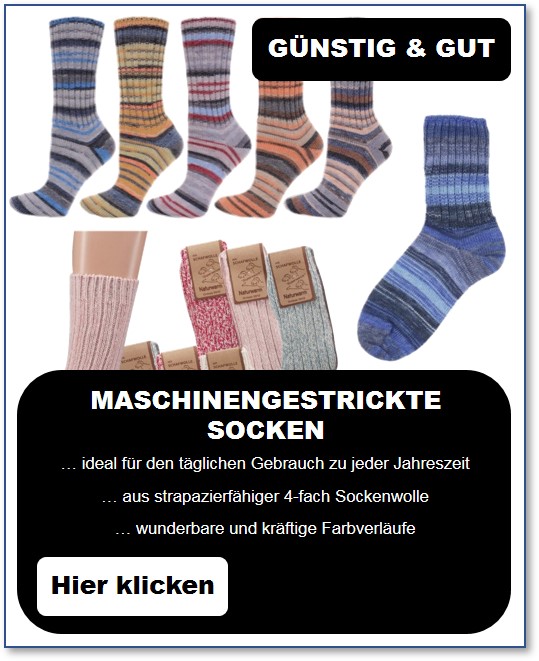 Maschinengestrickte Socken